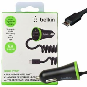 BELKIN CAR CHARGER + USB PORT 17W
