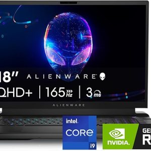 .Dell Alienware M18 R2 – Intel®️ Core™️ i9 14900HX (36 MB cache, 24 cores, up to 5.8 GHz Turbo), 14TH generation, 32 GB RAM DDR5 (2 x 16GB), 2 TB SSD,